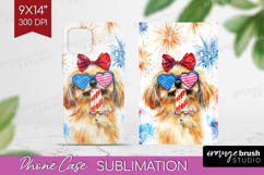 Pekingese Dog Phone Case PNG 4th Of July Case PNG Product Image 1