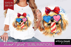 Pekingese Dog Round Tshirt Background 4th Of July PNG Product Image 1