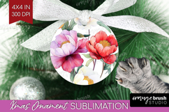 Peony Flowers Ornament PNG - Floral PNG Sublimation Product Image 1