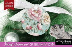 Peony Flowers Ornament PNG - Floral PNG Sublimation Product Image 1