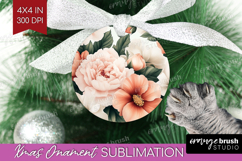 Peony Flowers Ornament PNG - Floral PNG Sublimation Product Image 1