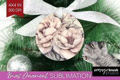Peony Flowers Ornament PNG - Floral PNG Sublimation Product Image 1