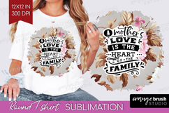 Mothers Day Quote Round Tshirt Background - Floral PNG Product Image 1