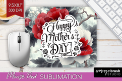 Mothers Day Quote Mouse Pad Sublimation - Floral Mousepad Product Image 1