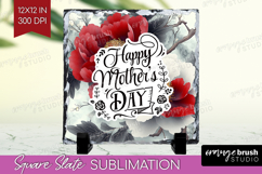 Mothers Day Quote Slate PNG - Floral Square Slate Product Image 1