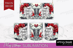 Mothers Day Quote Mug Wrap - Floral Mug PNG Sublimation Product Image 1