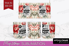 Mothers Day Quote Mug Wrap - Floral Mug PNG Sublimation Product Image 1