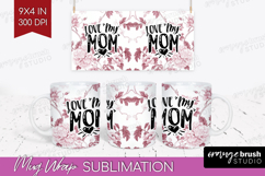 Mothers Day Quote Mug Wrap - Floral Mug PNG Sublimation Product Image 1