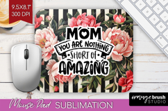Mothers Day Quote Mouse Pad Sublimation - Floral Mousepad Product Image 1