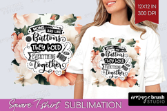 Mothers Day Quote Square Tshirt Background - Floral PNG Product Image 1