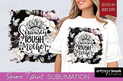 Mothers Day Quote Square Tshirt Background - Floral PNG Product Image 1