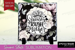 Mothers Day Quote Slate PNG - Floral Square Slate Product Image 1