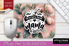 Mothers Day Quote Mouse Pad Sublimation - Floral Mousepad Product Image 1