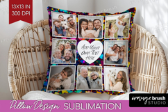 Glitter Photo Pillow PNG - Sparkle Picture Frame Pillow Product Image 1
