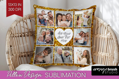 Glitter Photo Pillow PNG - Sparkle Picture Frame Pillow Product Image 1