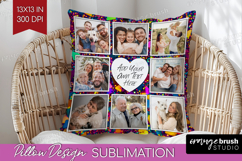 Glitter Photo Pillow PNG - Sparkle Picture Frame Pillow Product Image 1