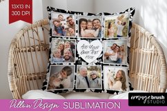 Retro Photo Pillow PNG - Flowers Picture Frame Pillow Cover Product Image 1