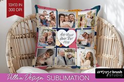 Retro Photo Pillow PNG - Flowers Picture Frame Pillow Cover Product Image 1