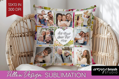 Spring Photo Pillow PNG - Flowers Picture Frame Pillow Cover Product Image 1