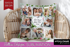 Spring Photo Pillow PNG - Flowers Picture Frame Pillow Cover Product Image 1