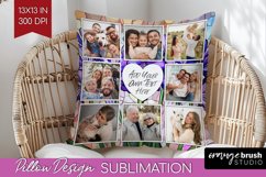 Stained Glass Photo Pillow PNG - Flowers Picture Frame Cover Product Image 1