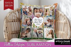 Stained Glass Photo Pillow PNG - Flowers Picture Frame Cover Product Image 1