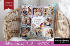 Stained Glass Photo Pillow PNG - Flowers Picture Frame Cover Product Image 1