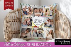 Stained Glass Photo Pillow PNG - Flowers Picture Frame Cover Product Image 1