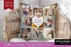 Stained Glass Photo Pillow PNG - Flowers Picture Frame Cover Product Image 1