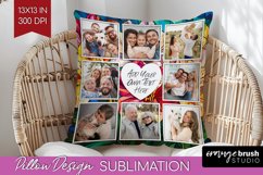 Stained Glass Photo Pillow PNG - Flowers Picture Frame Cover Product Image 1