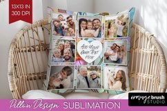 Stained Glass Photo Pillow PNG - Flowers Picture Frame Cover Product Image 1