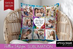 Stained Glass Photo Pillow PNG - Flowers Picture Frame Cover Product Image 1