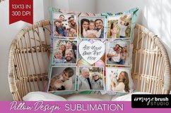 Stained Glass Photo Pillow PNG - Flowers Picture Frame Cover Product Image 1