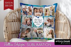 Stained Glass Photo Pillow PNG - Flowers Picture Frame Cover Product Image 1