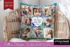 Stained Glass Photo Pillow PNG - Flowers Picture Frame Cover Product Image 1