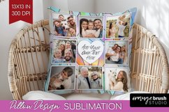 Stained Glass Photo Pillow PNG - Flowers Picture Frame Cover Product Image 1