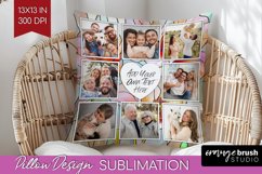 Stained Glass Photo Pillow PNG - Flowers Picture Frame Cover Product Image 1