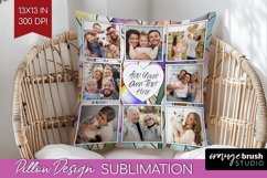 Stained Glass Photo Pillow PNG - Flowers Picture Frame Cover Product Image 1