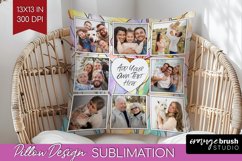 Stained Glass Photo Pillow PNG - Flowers Picture Frame Cover Product Image 1