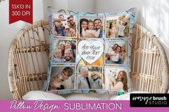 Stained Glass Photo Pillow PNG - Flowers Picture Frame Cover Product Image 1