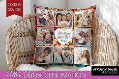 Stained Glass Photo Pillow PNG - Flowers Picture Frame Cover Product Image 1