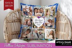 Stained Glass Photo Pillow PNG - Flowers Picture Frame Cover Product Image 1