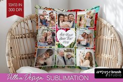 Stained Glass Photo Pillow PNG - Flowers Picture Frame Cover Product Image 1