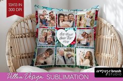 Stained Glass Photo Pillow PNG - Flowers Picture Frame Cover Product Image 1