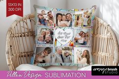 Stained Glass Photo Pillow PNG - Flowers Picture Frame Cover Product Image 1