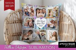 Stained Glass Photo Pillow PNG - Flowers Picture Frame Cover Product Image 1