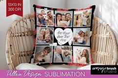 Valentines Day Photo Pillow PNG - Heart Picture Frame Pillow Product Image 1