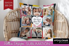 Valentines Day Photo Pillow PNG - Heart Picture Frame Pillow Product Image 1