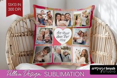 Valentines Day Photo Pillow PNG - Heart Picture Frame Pillow Product Image 1