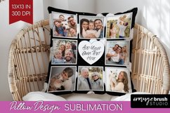 Valentines Day Photo Pillow PNG - Heart Picture Frame Pillow Product Image 1
